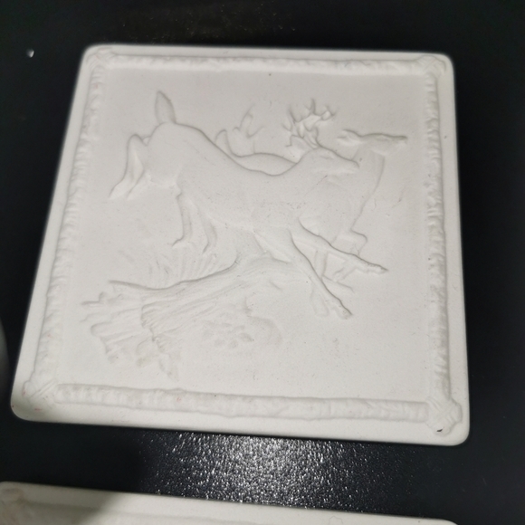 Very rare Lenox outdoor wild animals set of 4 coasters - Picture 4 of 7